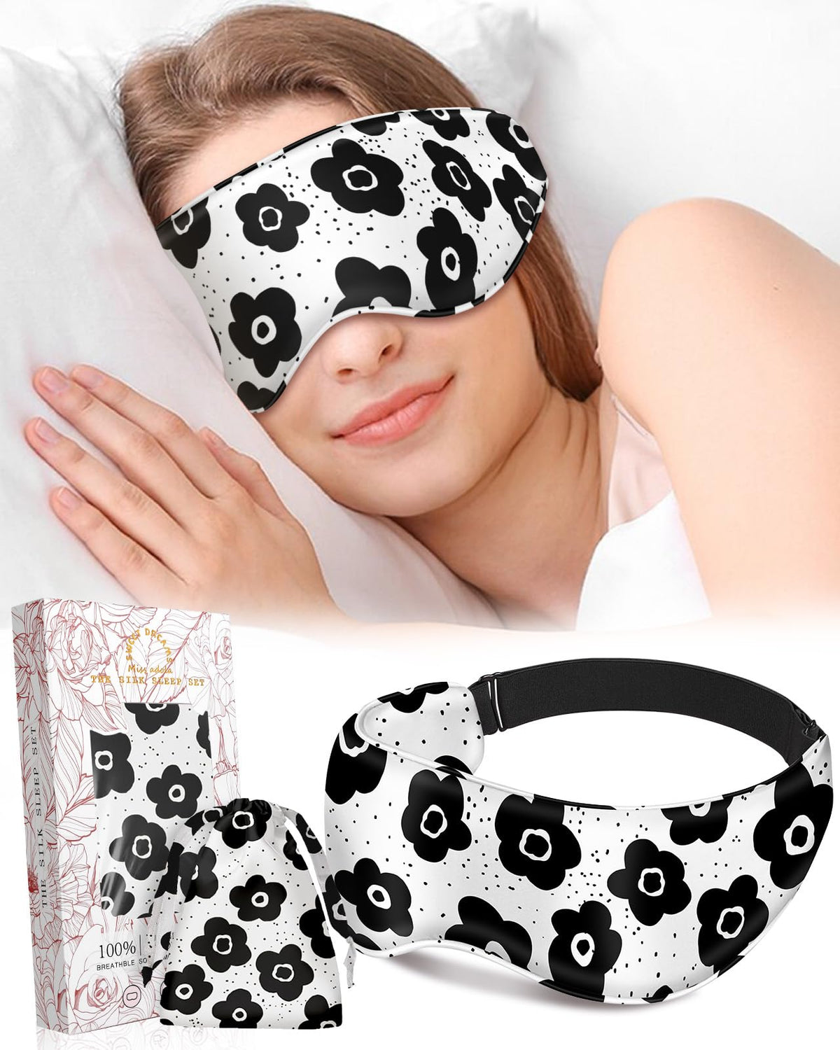 Weighted Mulberry Silk Eye Mask, Heat & Cold, Lavender